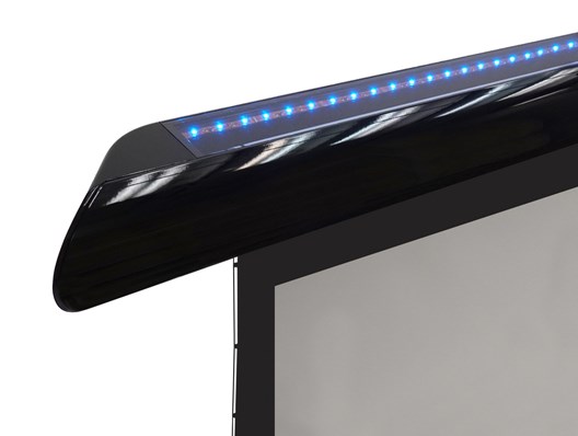 A built-in LED wall wash lighting system